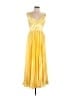 Unbranded 100% Polyester Yellow Cocktail Dress Size 10 - photo 1