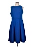 Calvin Klein Solid Blue Cocktail Dress Size 12 - photo 1