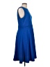 Calvin Klein Solid Blue Cocktail Dress Size 12 - photo 4
