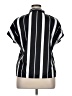 Shein 100% Polyester Stripes Black Short Sleeve Blouse Size XL - photo 2