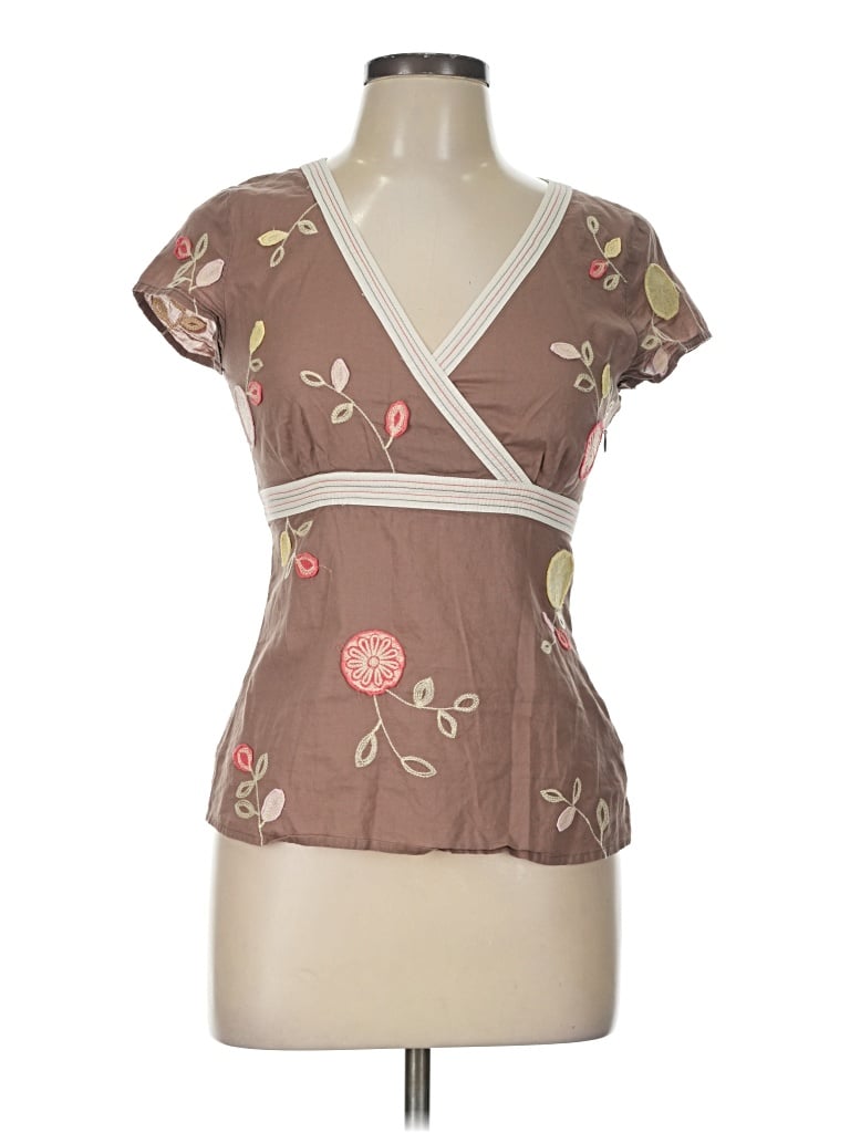Pre-owned Boden Short Sleeve T-shirt In Brown