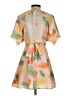 Unbranded 100% Polyester Orange Tan Casual Dress Size XS - photo 2