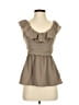 Freebird Tan Short Sleeve Blouse Size S - photo 1