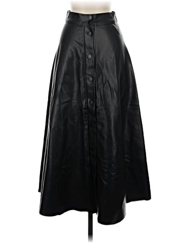 Stradivarius Faux Leather Skirt (view 1)