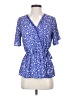 Sienna Sky 100% Polyester Blue Short Sleeve Blouse Size S - photo 1