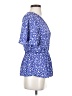Sienna Sky 100% Polyester Blue Short Sleeve Blouse Size S - photo 4