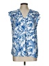 Cupcakes & Cashmere 100% Polyester Blue Sleeveless Blouse Size L - photo 1