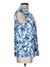 Cupcakes & Cashmere 100% Polyester Blue Sleeveless Blouse Size L - photo 4