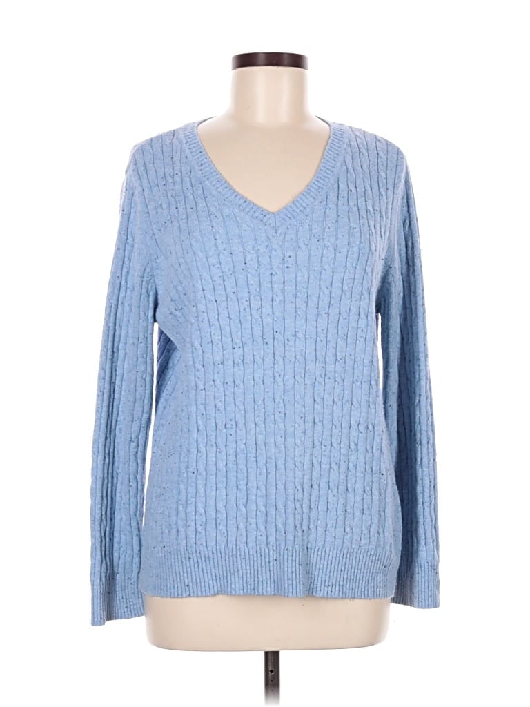 Pre-owned Karen Scott Pullover Sweater In Blue