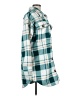 No Comment 100% Polyester Plaid Teal Coat Size M - photo 4