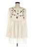 Shein 100% Polyester Ivory Long Sleeve Blouse Size 8 - 10 - photo 1