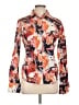Maus & Hoffman Print Orange Long Sleeve Blouse Size L - photo 1