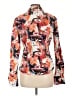Maus & Hoffman Print Orange Long Sleeve Blouse Size L - photo 2
