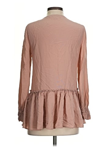 ALLSAINTS Long Sleeve Silk Top (view 2)