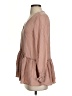 ALLSAINTS 100% Silk Tan Long Sleeve Silk Top Size S - photo 5