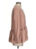 ALLSAINTS 100% Silk Tan Long Sleeve Silk Top Size S - photo 4