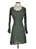 Primark 100% Polyester Argyle Green Casual Dress Size 4 - photo 1
