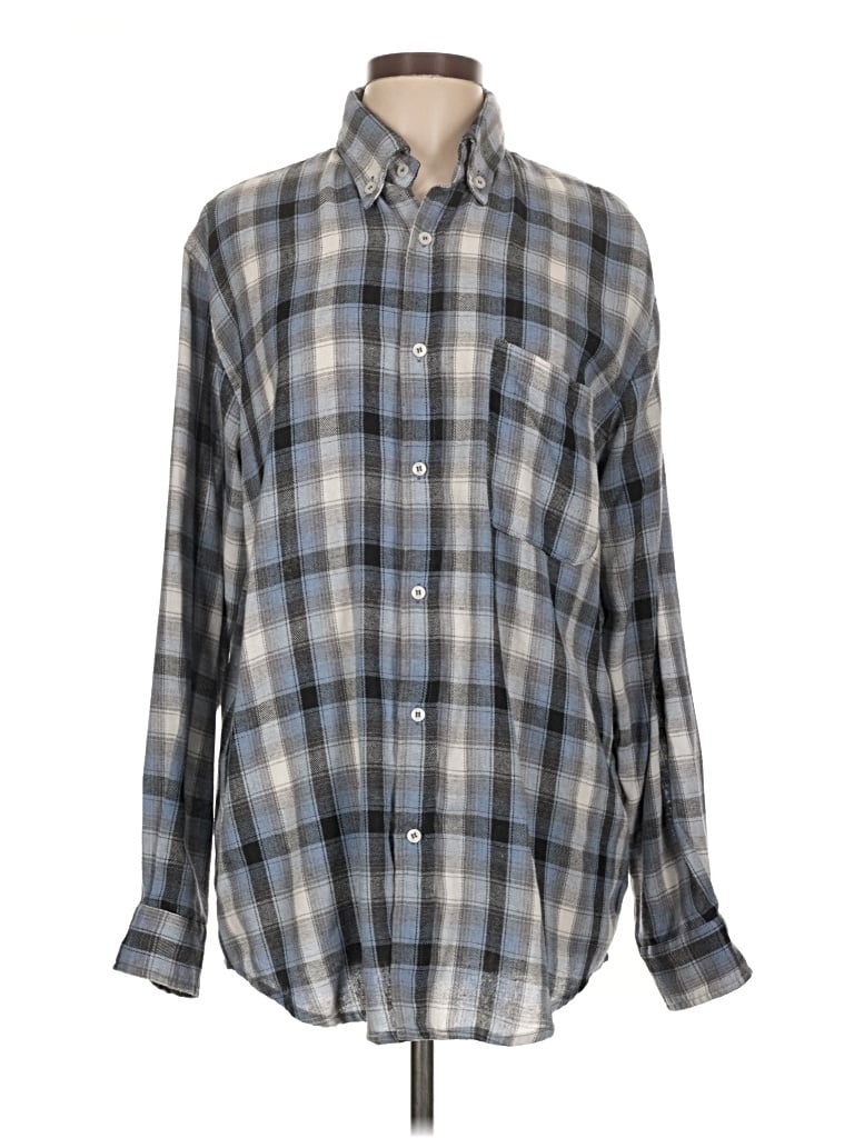 Pre-owned 12th Tribe Long Sleeve Button Down Shirt In Gray