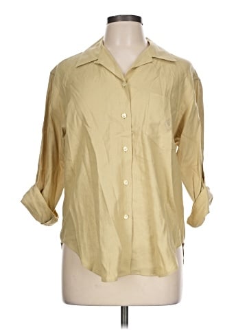 Lauren by Ralph Lauren 3/4 Sleeve Button-Down Shirt (view 1)