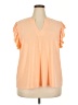 CeCe Orange Short Sleeve Top Size 2X - photo 1