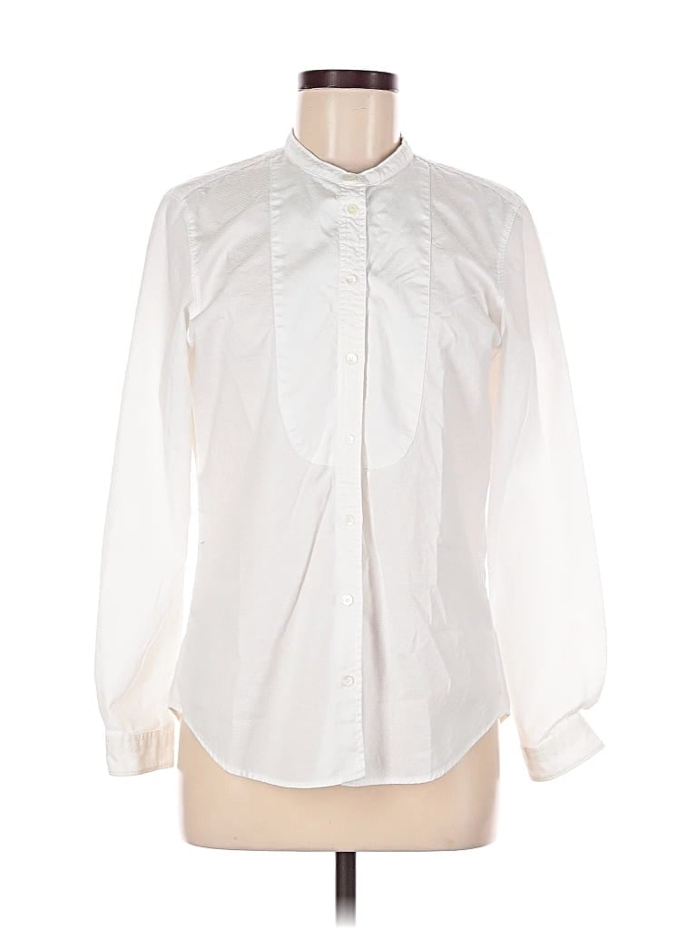 Pre-owned Hartford Long Sleeve Blouse In White