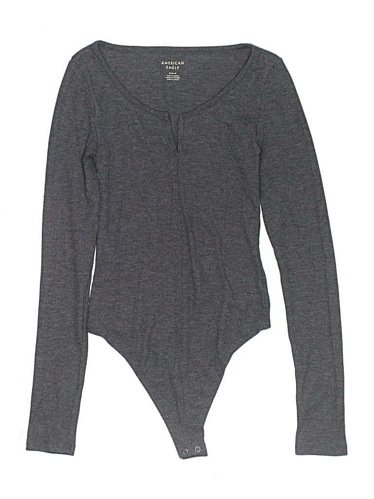 Pre-owned American Eagle Outfitters Bodysuit In Gray