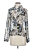 CAbi Floral Silver 3/4 Sleeve Blouse Size S - photo 1