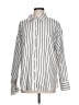 Nine Britton Stripes Ivory White Long Sleeve Blouse Size L - photo 1
