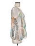 On Twelfth 100% Polyester Silver Sleeveless Blouse Size M - photo 4