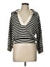 Ramy Brook Stripes Black Pullover Sweater Size L - photo 1
