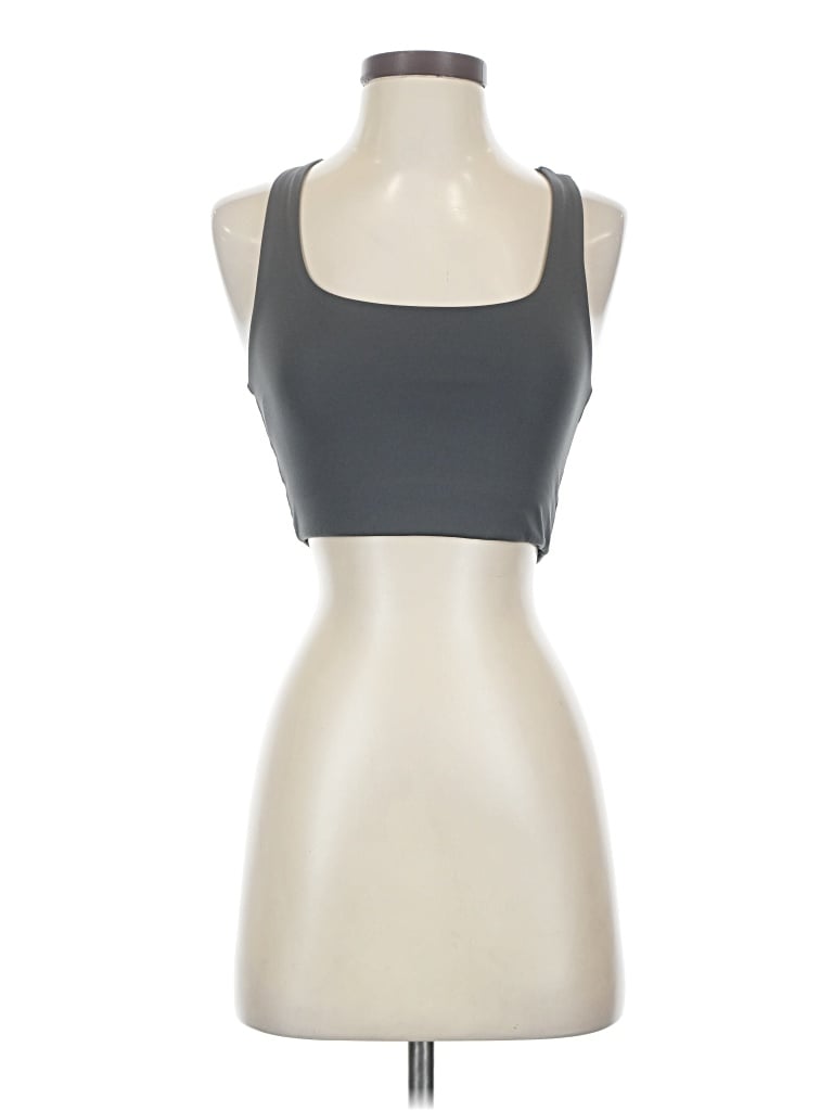 Pre-owned Girlfriend Collective Tank Top Gray Strapless Neckline Tops