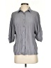 Express 100% Rayon Gray 3/4 Sleeve Button-Down Shirt Size S - photo 1