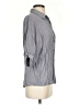 Express 100% Rayon Gray 3/4 Sleeve Button-Down Shirt Size S - photo 4