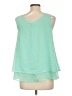 Hot & Delicious 100% Polyester Green Sleeveless Blouse Size L - photo 2