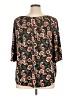 Amana Floral Brown 3/4 Sleeve Blouse Size XL - photo 2