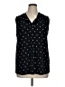 Massini Polka Dots Black Sleeveless Blouse Size 1X - photo 1