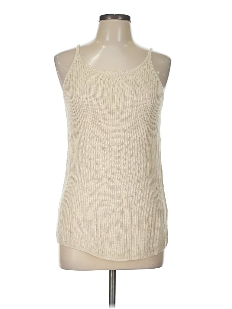 Pre-owned Unbranded Tank Top Ivory Halter Neckline Tops