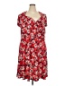 Leota Floral Red Casual Dress Size 3X - photo 1