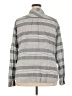 Maurices Stripes Gray Long Sleeve Blouse Size 24 (3) - photo 2