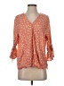 AVLN Studio 100% Rayon Orange 3/4 Sleeve Blouse Size S - photo 1