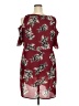 CAPSULE 100% Polyester Print Burgundy Casual Dress Size 18 - photo 2