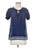 Joie Blue Short Sleeve Henley Size S - photo 1