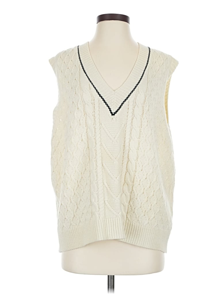 Pre-owned Shein Sweater Vest In Ivory