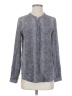 Joie 100% Silk Paisley Gray Long Sleeve Silk Top Size S - photo 1