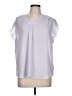 Chaus 100% Polyester Purple Short Sleeve Blouse Size L - photo 1
