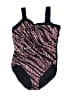 Mainstream Animal Print Black One Piece Swimsuit Size XL - photo 1