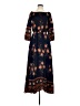 Dance & Marvel 100% Polyester Paisley Blue Casual Dress Size S - photo 1