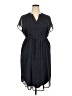 SOHO Apparel Ltd 100% Polyester Polka Dots Gray Casual Dress Size 2X - photo 1