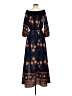 Dance & Marvel 100% Polyester Paisley Blue Casual Dress Size S - photo 2