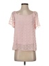 Mi ami 100% Polyester Pink Short Sleeve Blouse Size S - photo 1
